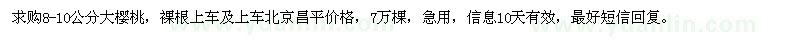 求購8-10公分大櫻桃
