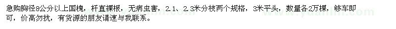 求購胸徑8公分以上國槐