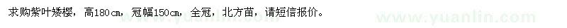求購紫葉矮櫻