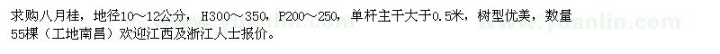 求購八月桂55棵