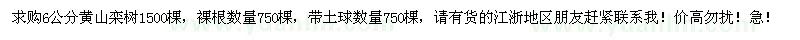 求購(gòu)6公分黃山欒樹(shù)1500棵