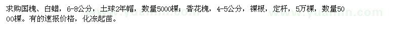 求購國槐,白蠟,香花槐