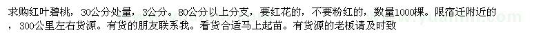 求購紅葉碧桃