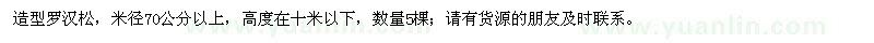 求購造型羅漢松