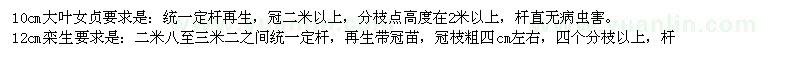 求購(gòu)10cm大葉女貞和12cm欒樹(shù)