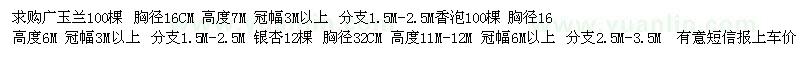 求購(gòu)廣玉蘭 香泡 銀杏