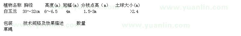 求購白玉蘭,