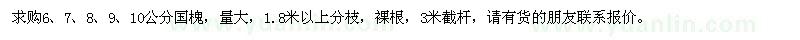 求購(gòu)6-10公分國(guó)槐