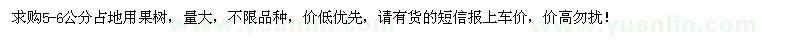求購(gòu)5-6公分占地用果樹