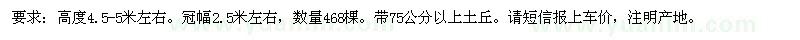 求購胸徑11公分欒樹