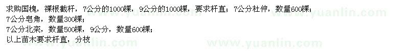 求購國槐,杜仲,皂角,北欒