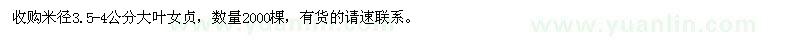 求購米徑3.5-4公分大葉女貞