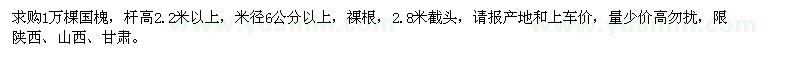 求購米徑6公分以上國槐