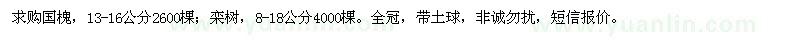 求購國槐,欒樹