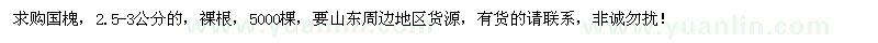 求購國槐5000棵