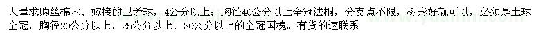 求購(gòu)絲棉木,嫁接的衛(wèi)矛球,法桐,國(guó)槐