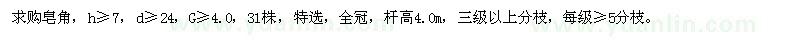 求購皂角