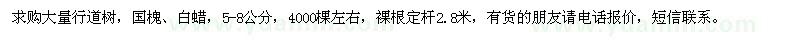 求購國槐,白蠟