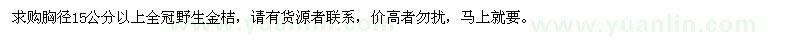 求購野生金桔