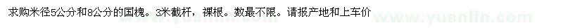 求購米徑5公分和8公分的國槐