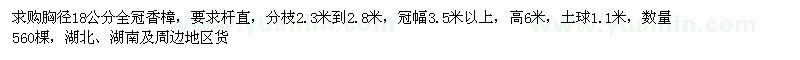 求購胸徑18公分全冠香樟