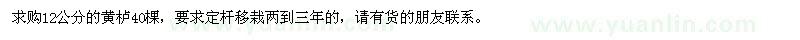 求購12公分的黃櫨