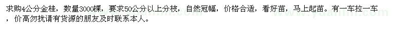 求購4公分金桂