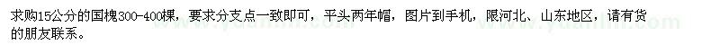 求購15公分的國槐