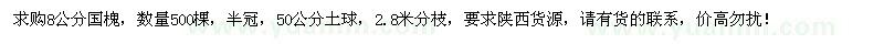 求購8公分國槐500棵