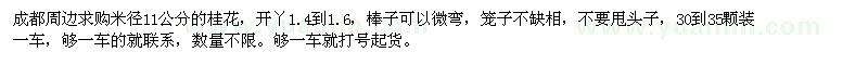 求購米徑11公分的桂花