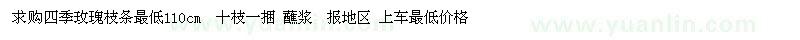 求購四季玫瑰