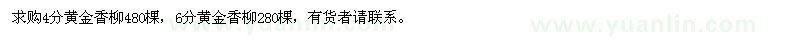 求購黃金香柳,