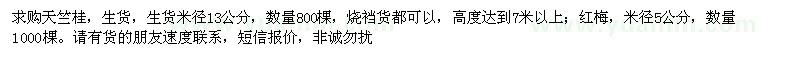 求購天竺桂,紅梅