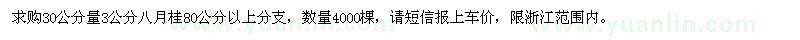 求購(gòu)30公分量3公分八月桂