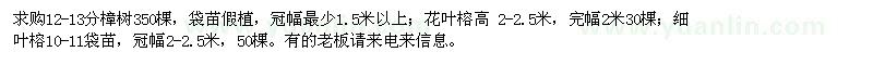 求購(gòu)樟樹,花葉榕,細(xì)葉榕