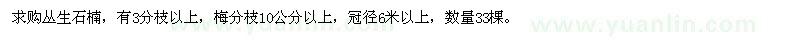求購叢生石楠