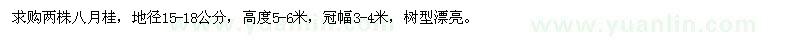 求購(gòu)兩株八月桂