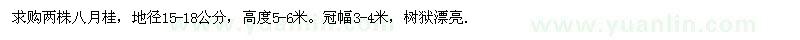 求購兩株八月桂