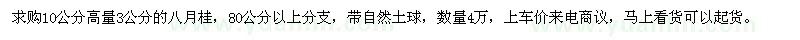 求購10公分高量3公分的八月桂