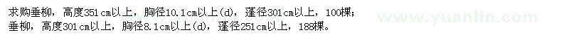 求購8公分和10公分的垂柳