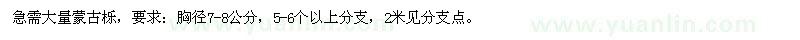 求購蒙古櫟