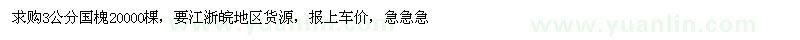 求購3公分國槐20000棵