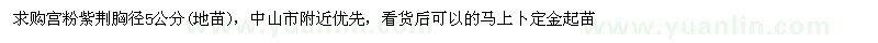 求購宮粉紫荊