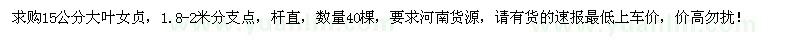 求購15公分大葉女貞40棵