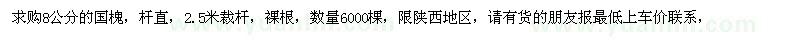 求購8公分國槐