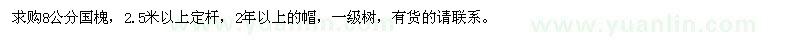 求購8公分國槐