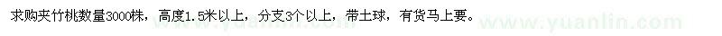 求購高度1.5米以上的夾竹桃3000棵