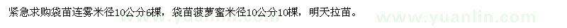 求購連霧,菠蘿蜜