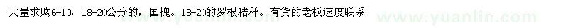 求購大量求購國槐