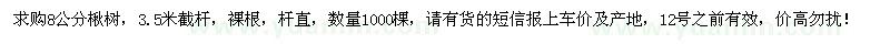 求購(gòu)8公分楸樹(shù)1000棵